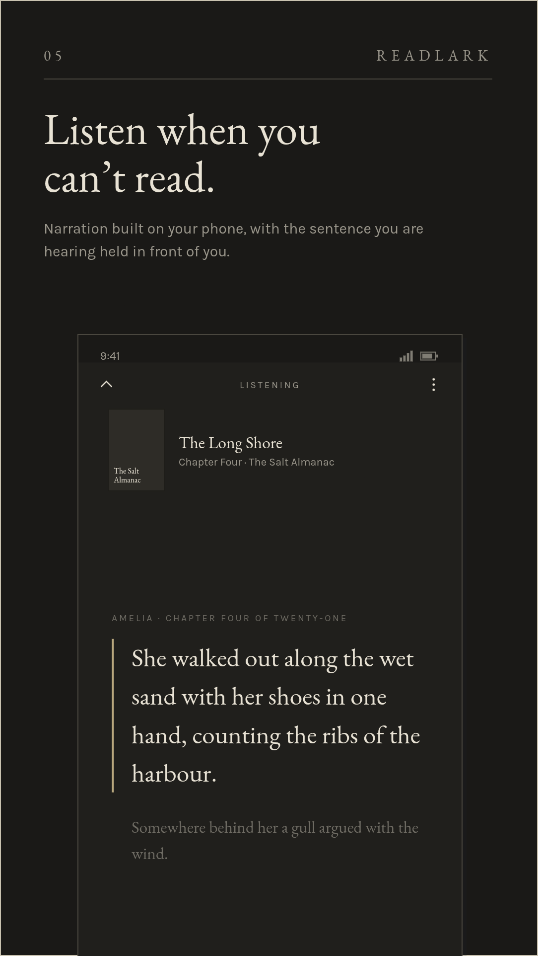 Readlark screen 5