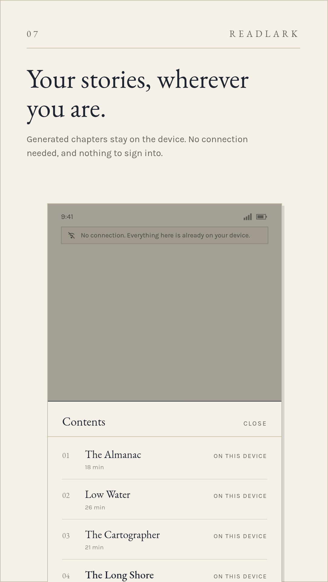 Readlark screen 7